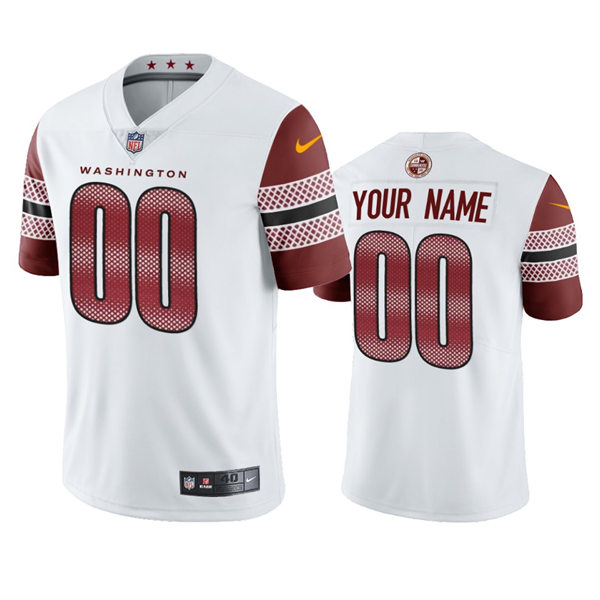 Mens Washington Commanders Custom Nike White Away Vapor Limited Jersey