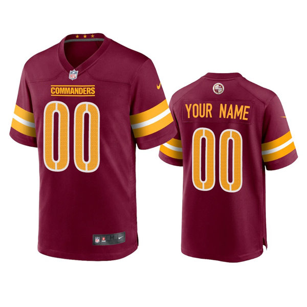 Mens Washington Commanders Custom Nike Burgundy Team Color Vapor Limited Jersey