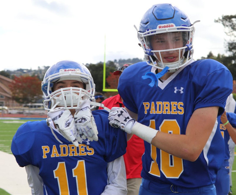 Men's Junipero Serra Padres High School Custom Roayl Gold Football Jersey