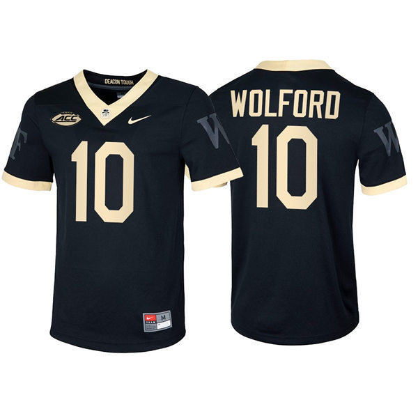 Mens Wake Forest Demon Deacons #10 John Wolford Nike Black College Football Alumni Jersey