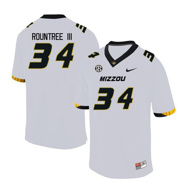 Men's Missouri Tigers #34 Larry Rountree III Nike White College Football Alumni Jersey