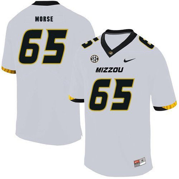 Men's Missouri Tigers #65 Mitch Morse Nike White College Football Alumni Jersey