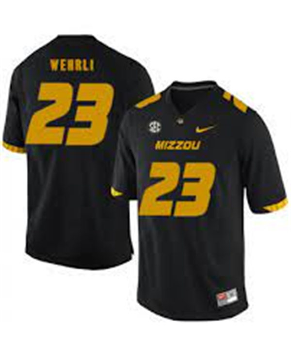 Men's Missouri Tigers #23 Roger Wehrli Nike Black College Football Alumni Jersey