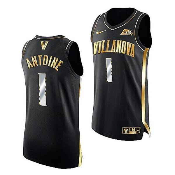 Mens Villanova Wildcats #1 Bryan Antoine Nike Black Golden Edition Basketball Jersey