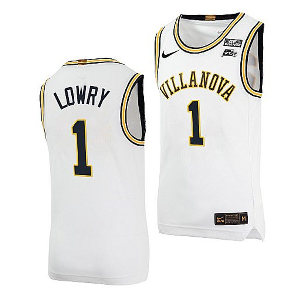 Mens Villanova Wildcats #1 Kyle Lowry 2022 Nike White Retro Basketball Jersey