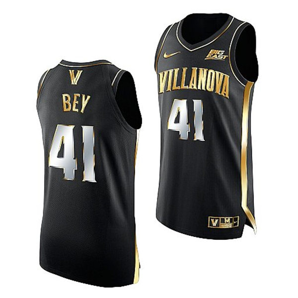 Mens Villanova Wildcats #41 Saddiq Bey Nike Black Golden Edition Basketball Jersey