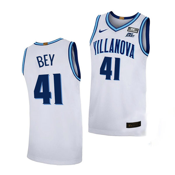 Mens Villanova Wildcats #41 Saddiq Bey Nike 2021-22 White College Basketball Game Jersey