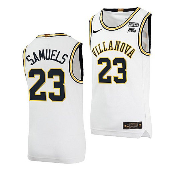 Mens Villanova Wildcats #23 Jermaine Samuels 2022 Nike White Retro Basketball Jersey