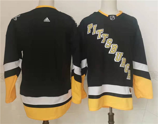 Mens Pittsburgh Penguins Blank adidas 2021-22 Black Alternate Throwback Team Jersey
