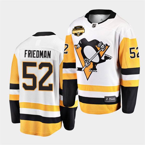 Mens Pittsburgh Penguins #52 Mark Friedman adidas Away White Player Jersey