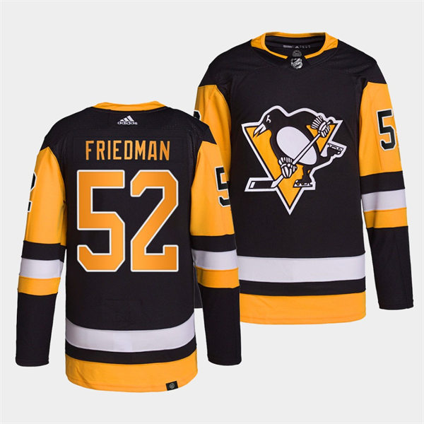 Mens Pittsburgh Penguins #52 Mark Friedman adidas Home Black Player Jersey