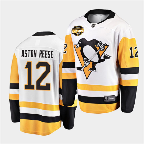 Mens Pittsburgh Penguins #12 Zach Aston-Reese adidas Away White Player Jersey