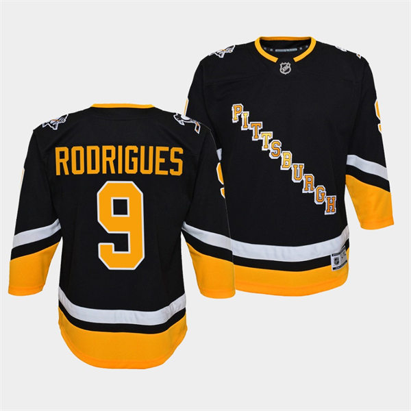 Youth Pittsburgh Penguins #9 Evan Rodrigues Alternate Black Premier Player Jersey