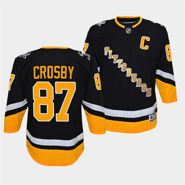 Youth Pittsburgh Penguins #87 Sidney Crosby Alternate Black Premier Player Jersey