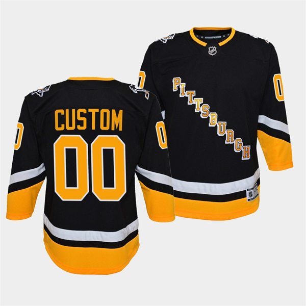 Youth Pittsburgh Penguins Custom Alternate Black Premier Jersey 