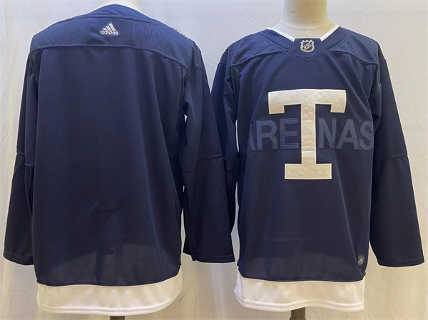 Men's Toronto Maple Leafs Blankl 2022 Navy Team Heritage Classic Jersey