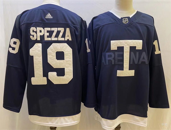 Men's Toronto Maple Leafs #19 Jason Spezza 2022 Navy Team Heritage Classic Jersey