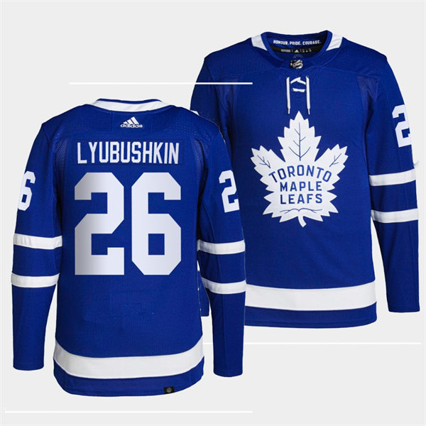 Men's Toronto Maple Leafs #26 Ilya Lyubushkin adidas Home Blue Player Jersey 