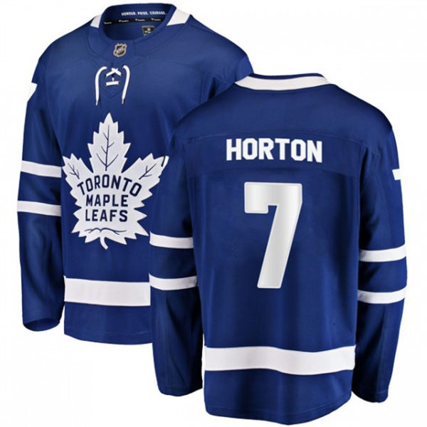 Mens Toronto Maple Leafs Retired Player #7 Tim Horton adidas Home Blue Player Jersey