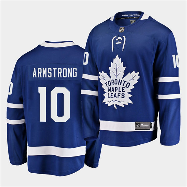 Mens Toronto Maple Leafs Retired Player #10 George Armstrong adidas Home Blue Player Jersey