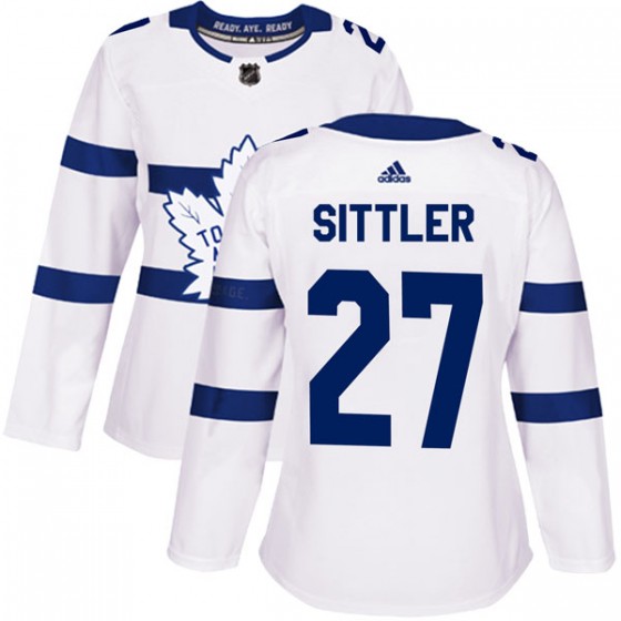 Mens Toronto Maple Leafs Retired Player #27 Darryl Sittler adidas Away White Player Jersey