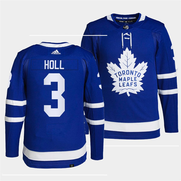 Men's Toronto Maple Leafs #3 Justin Holl adidas Home Blue Player Jersey
