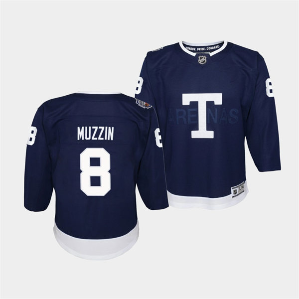 Youth Toronto Maple Leafs #8 Jake Muzzin 2022 Navy Team Classic Jersey