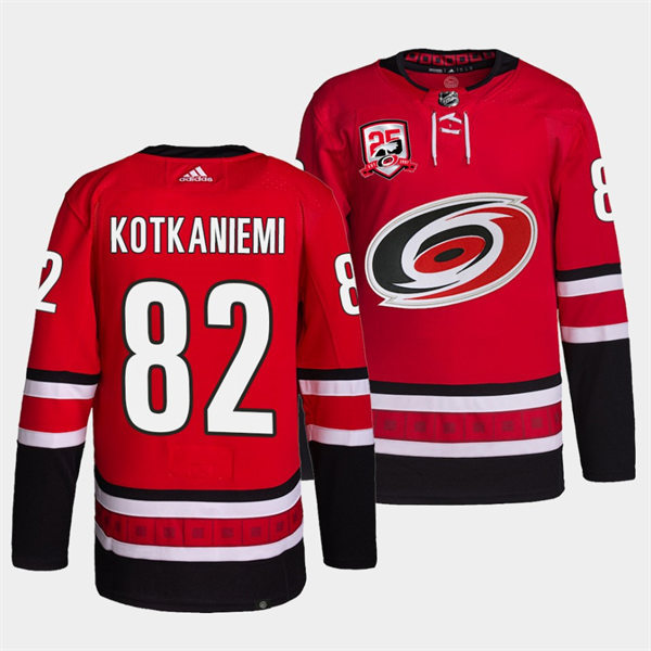 Men's Carolina Hurricanes #82 Jesperi Kotkaniemi Adidas Home Red  Player Jersey
