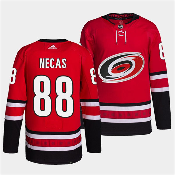 Men's Carolina Hurricanes #88 Martin Necas Adidas Home Red  Player Jersey