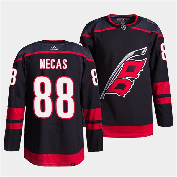 Men's Carolina Hurricanes #88 Martin Necas Adidas Black Alternate Player Jersey