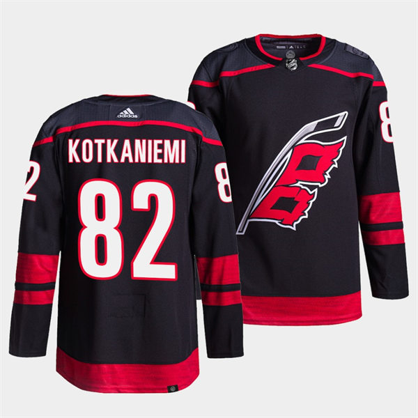 Men's Carolina Hurricanes #82 Jesperi Kotkaniemi Adidas Black Alternate Player Jersey