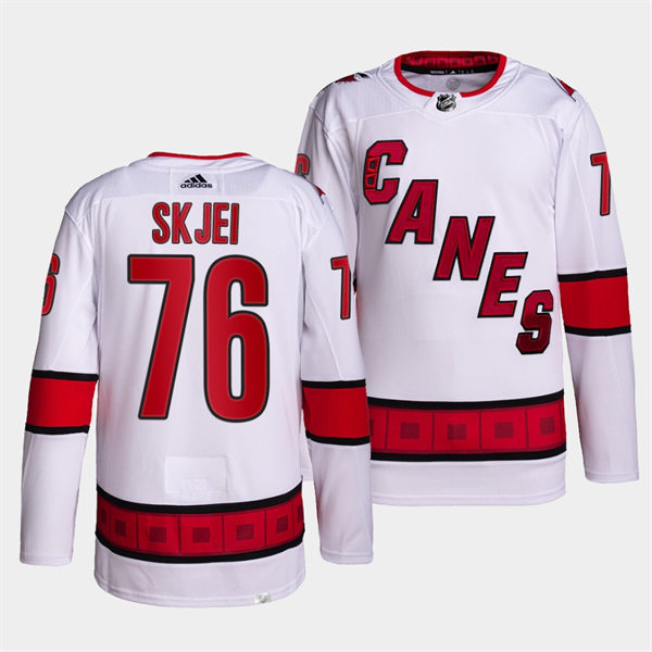 Men's Carolina Hurricanes #76 Brady Skjei Away Premier Player Jersey Adidas White