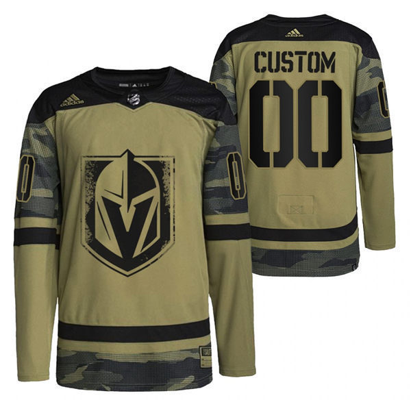 Mens Vegas Golden Knights Custom Camo Canadian Armed Force 2021 CAF Night Jersey