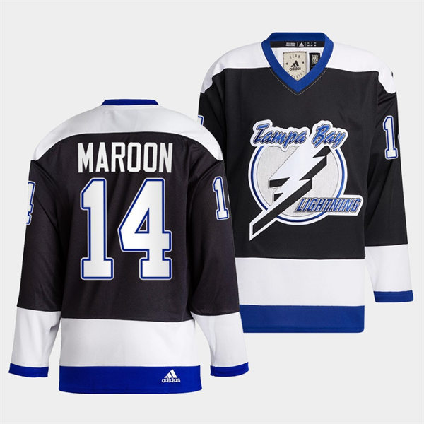 Mens Tampa Bay Lightning #14 Patrick Maroon 2022 Black Team Heritage Classic Jersey