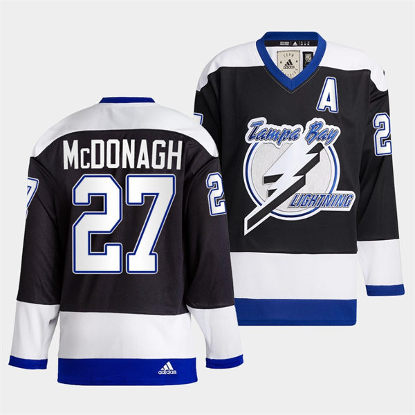 Mens Tampa Bay Lightning #27 Ryan McDonagh 2022 Black Team Heritage Classic Jersey