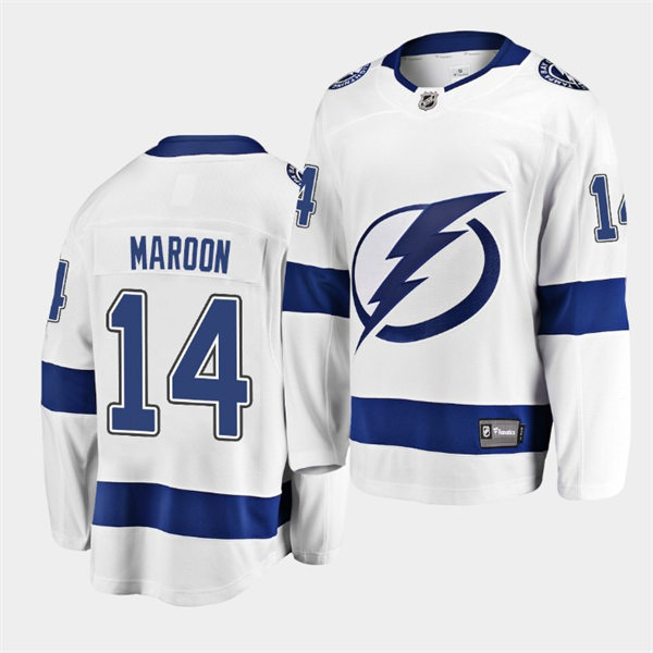 Mens Tampa Bay Lightning #14 Patrick Maroon adidas White Away Jersey