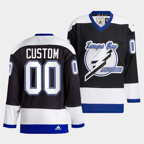 Men's Tampa Bay Lightning Custom 2022 Black Team Heritage Classic Jersey