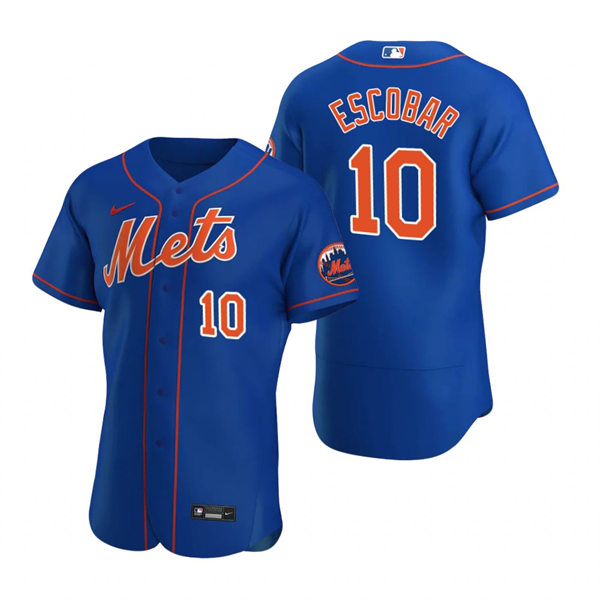 Men's New York Mets #10 Eduardo Escobar Nike Royal Orange Alternate FlexBase Jersey