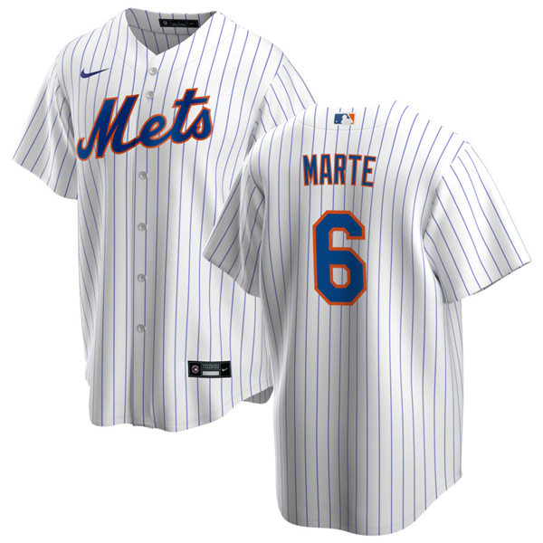 Youth New York Mets #6 Starling Marte Nike White Home Jersey