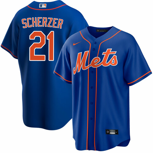 Youth New York Mets #21 Max Scherzer Nike Royal Alternate Jersey