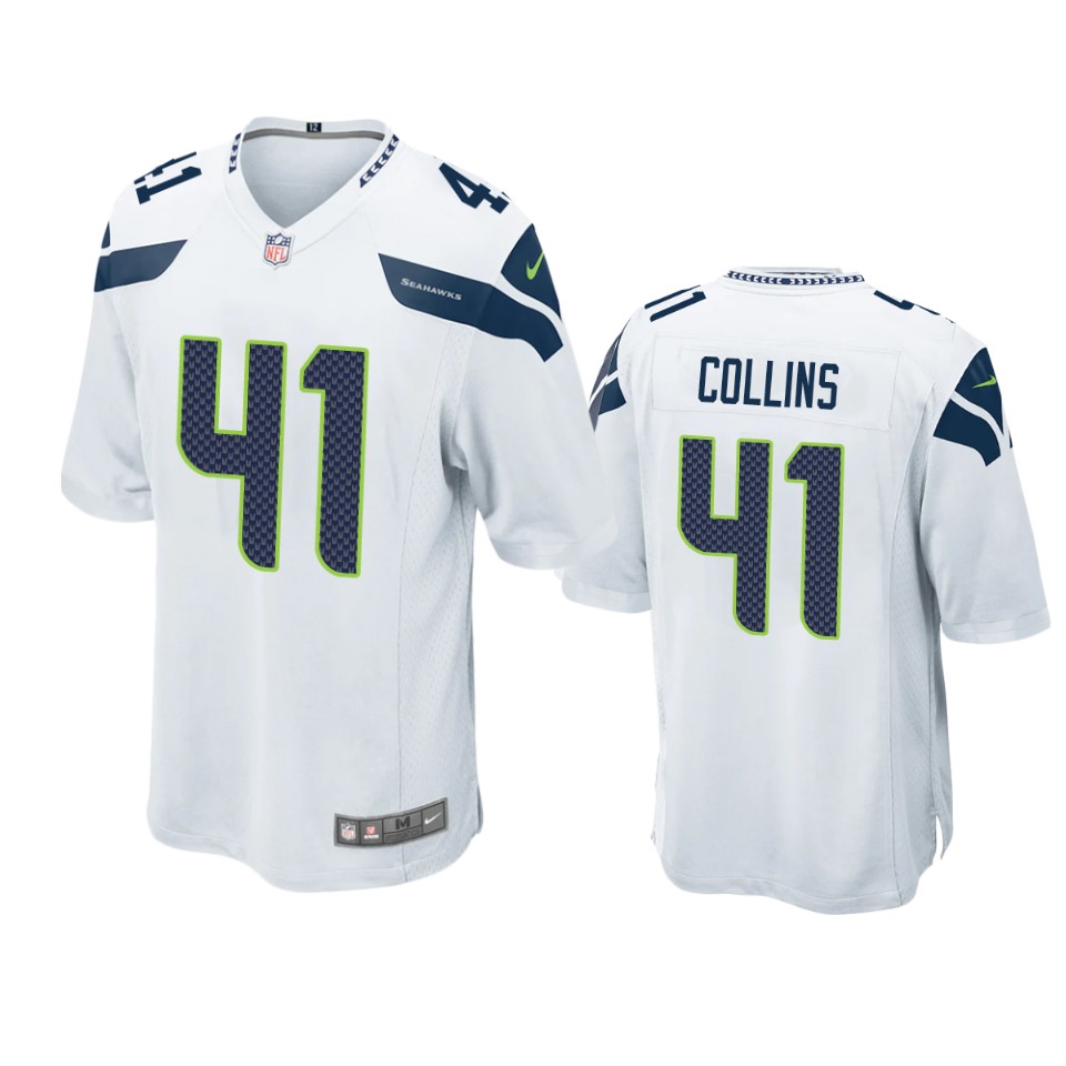 Youth Seattle Seahawks #41 Alex Collins Nike White Vapor Limited Jersey