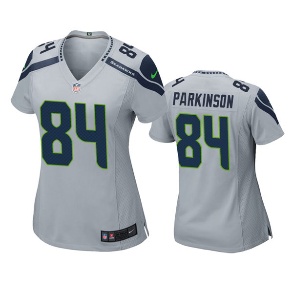 Womens Seattle Seahawks #84 Colby Parkinson Nike Gray Alternate Limited Jersey