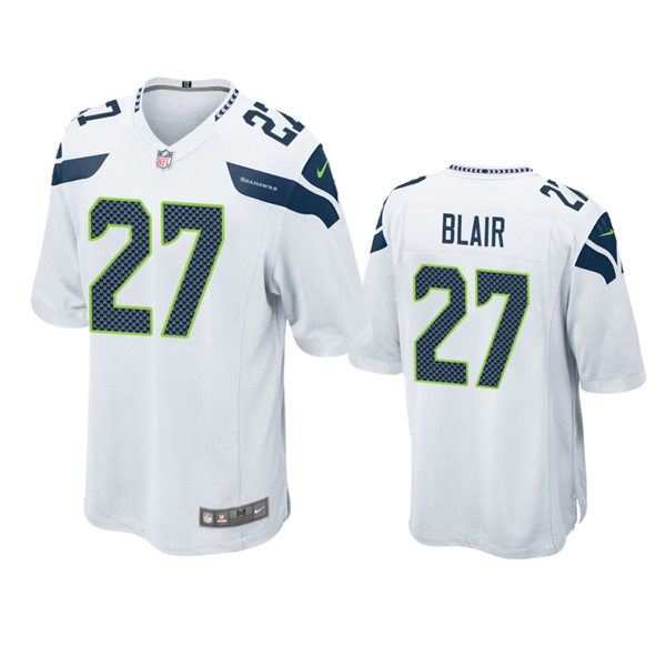 Mens Seattle Seahawks #27 Marquise Blair Nike White Vapor Limited Jersey