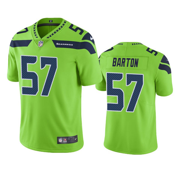 Mens Seattle Seahawks #57 Cody Barton Nike Neon Green Color Rush Limited Jersey