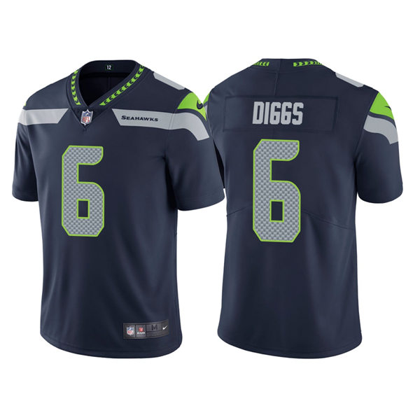 Mens Seattle Seahawks #6 Quandre Diggs Nike College Navy Team Color Vapor Limited Jersey