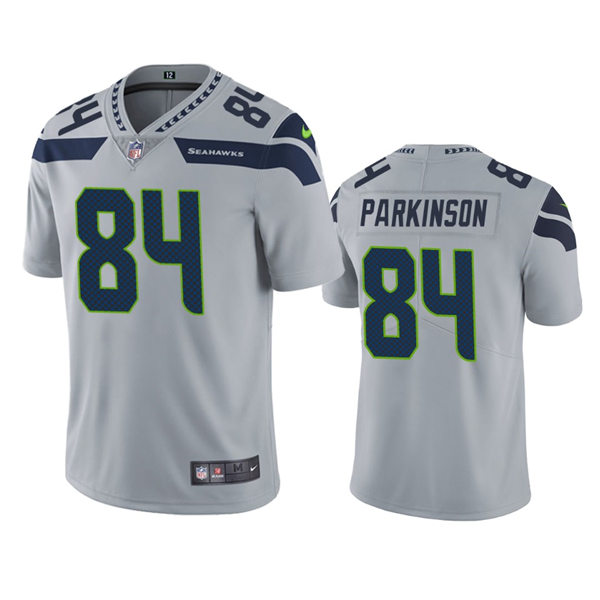 Mens Seattle Seahawks #84 Colby Parkinson Nike Gray Alternate Vapor Limited Jersey