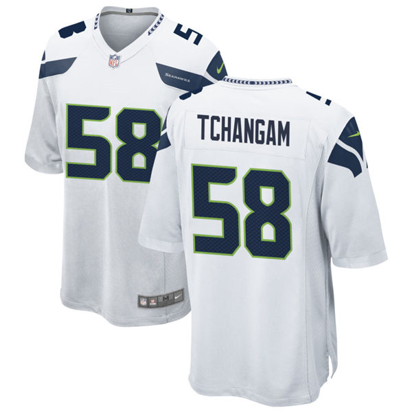 Mens Seattle Seahawks #58 Darrell Taylor Nike White Vapor Limited Jersey