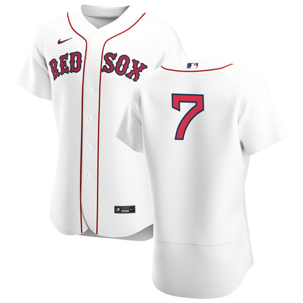 Mens Boston Red Sox #7 Christian Vazquez Nike White Home FlexBase Jersey