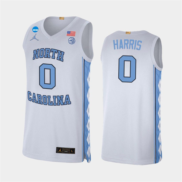 Mens North Carolina Tar Heels #0 Anthony Harris White College Baseketball Game Jersey