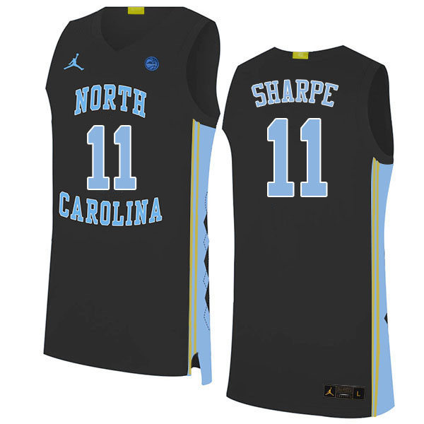 Mens North Carolina Tar Heels #11 Day'Ron Sharpe Navy Alternate College Baseketball Game Jersey